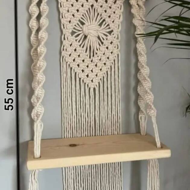 Macrame Wall Hanging Shelf hanger outdoor indoor living room