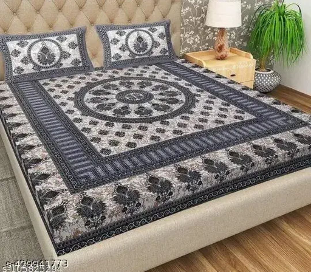 Jaipuri Cotton Double Bedsheet With 2 Pillow Cover